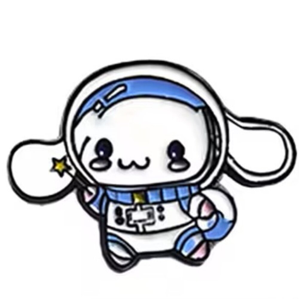 HELLO KITTY “Cinnamoroll Astronaut in Space” Enamel Lapel Pin Brooch (NEW & CUTE